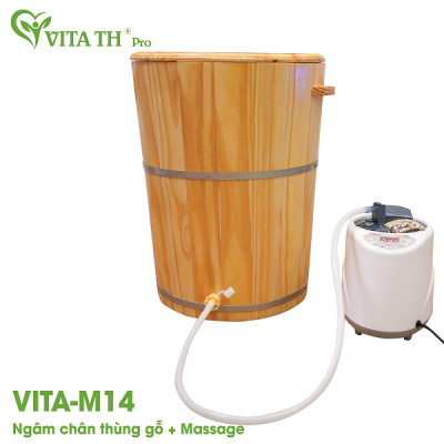 Vita M14 – Ngâm chân thùng gỗ + xông hơi