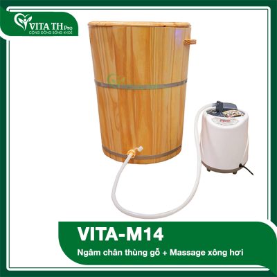Vita M14 – Ngâm chân thùng gỗ + xông hơi